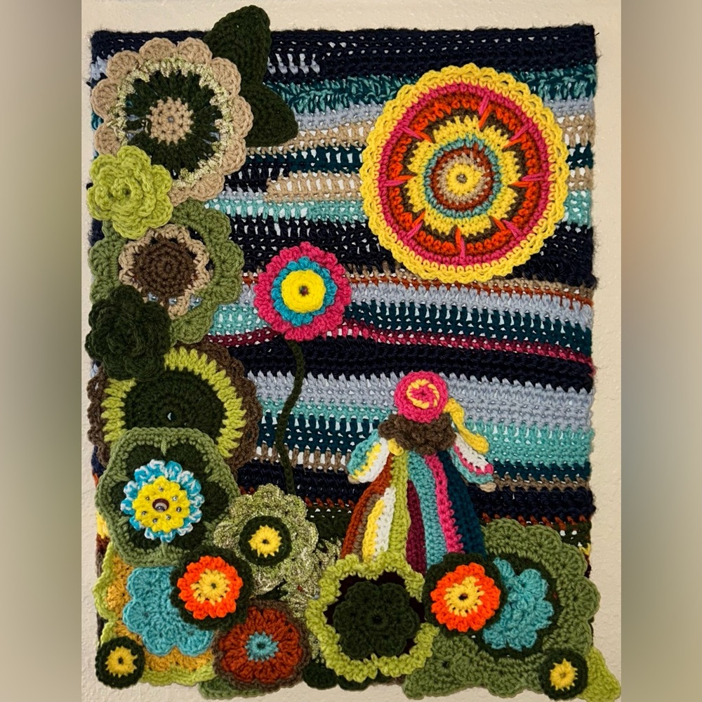 Colorful Crochet Wall Hanging